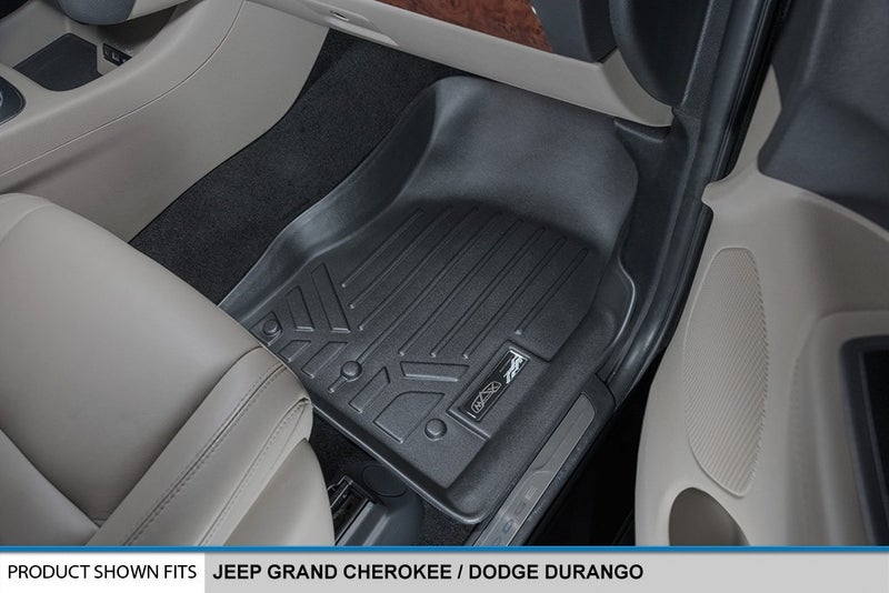 SMARTLINER Floor Mats 2 Row Liner Set Compatible with 2013-2016 Dodge Durango - Image 3